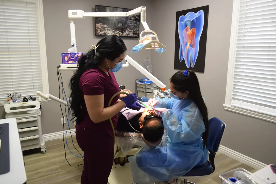 Dental care at one of the Latino Americano Dental treatment rooms in San Jose